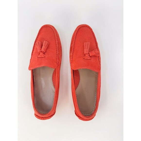 Cole Haan Mens Loafer Red Leather Driver Slip On Tasseled Penny Driving US 7 B - Picture 7 of 10